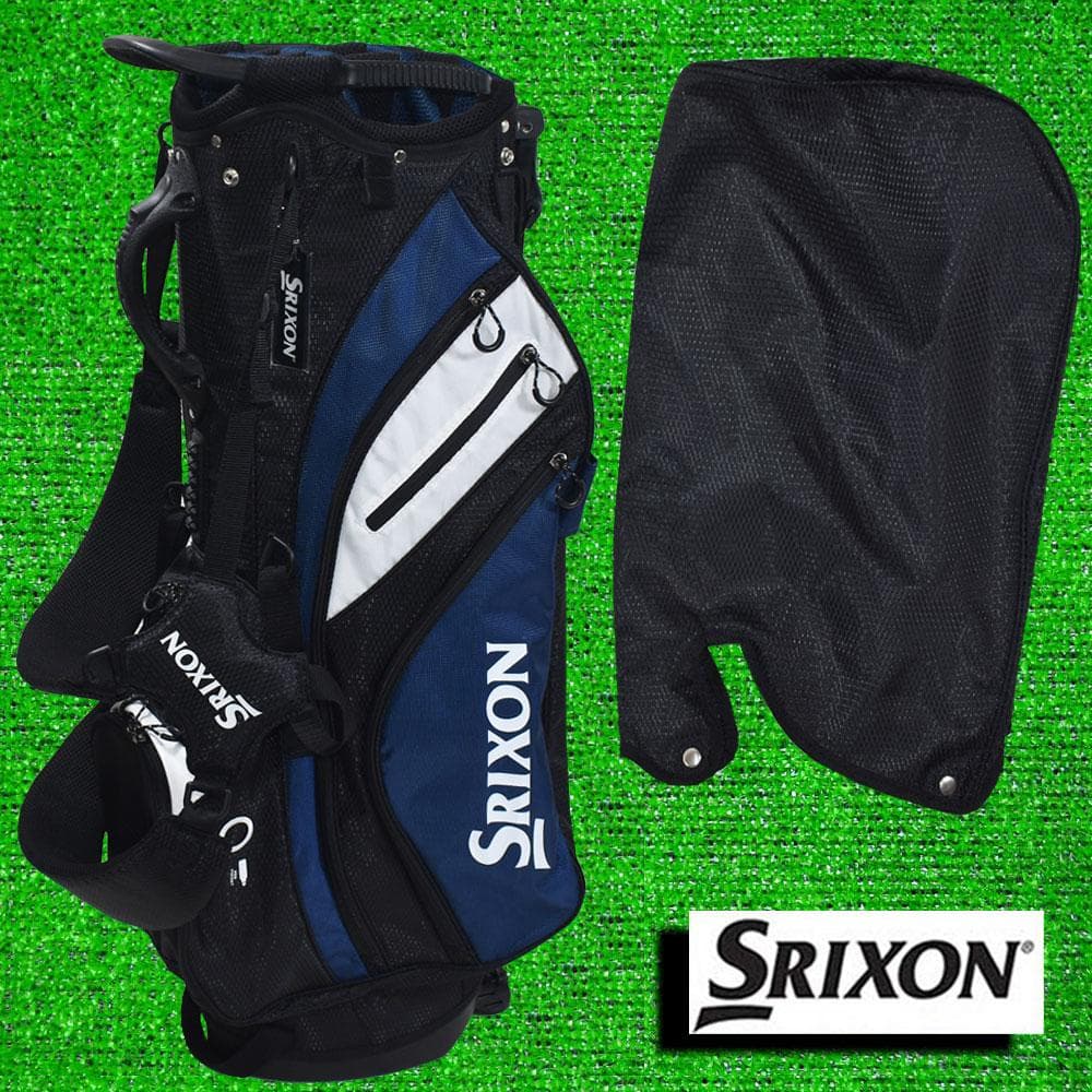 スリクソン スタンド式 軽量キャディバッグ【ブラック/ネイビー】新品！
