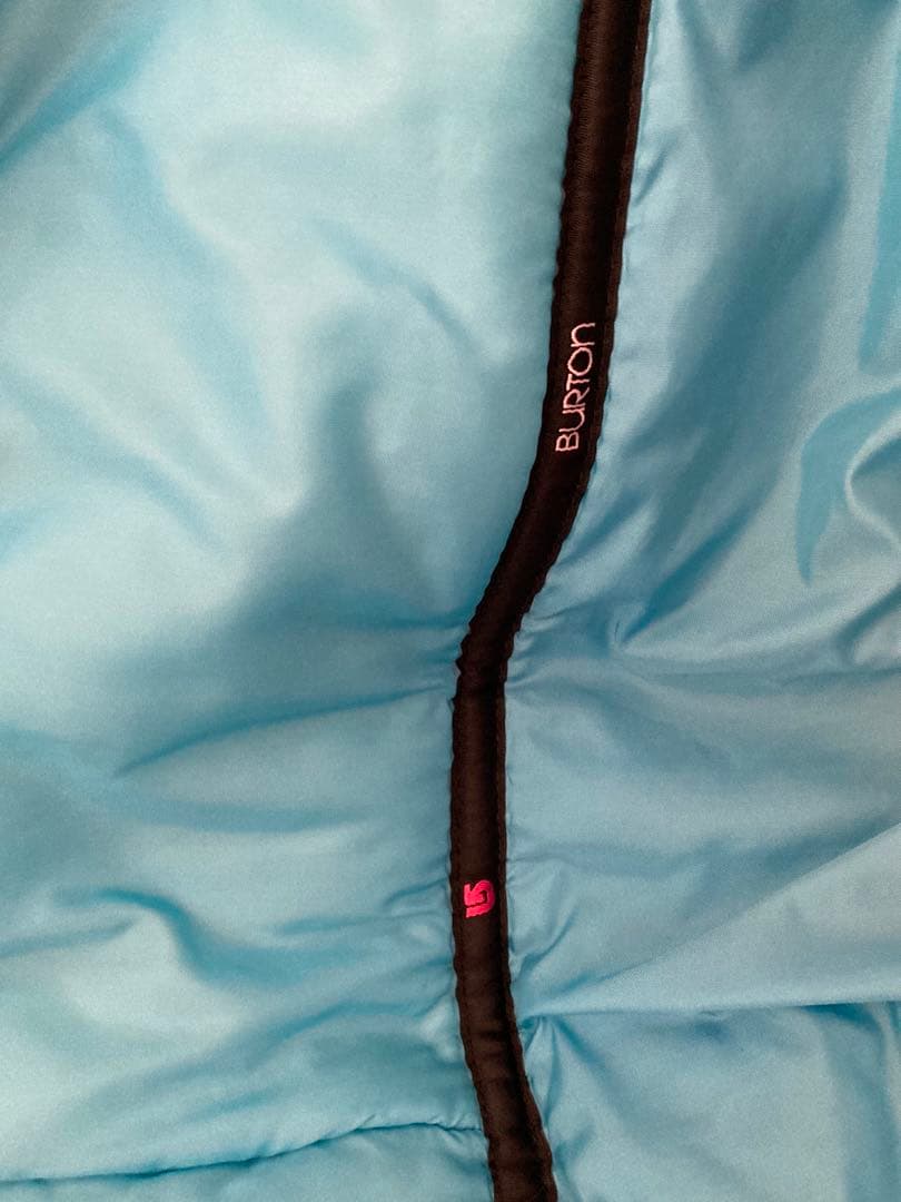 Burton スノーボードウェア M 赤/青チェック　調整可能パンツS ブラック