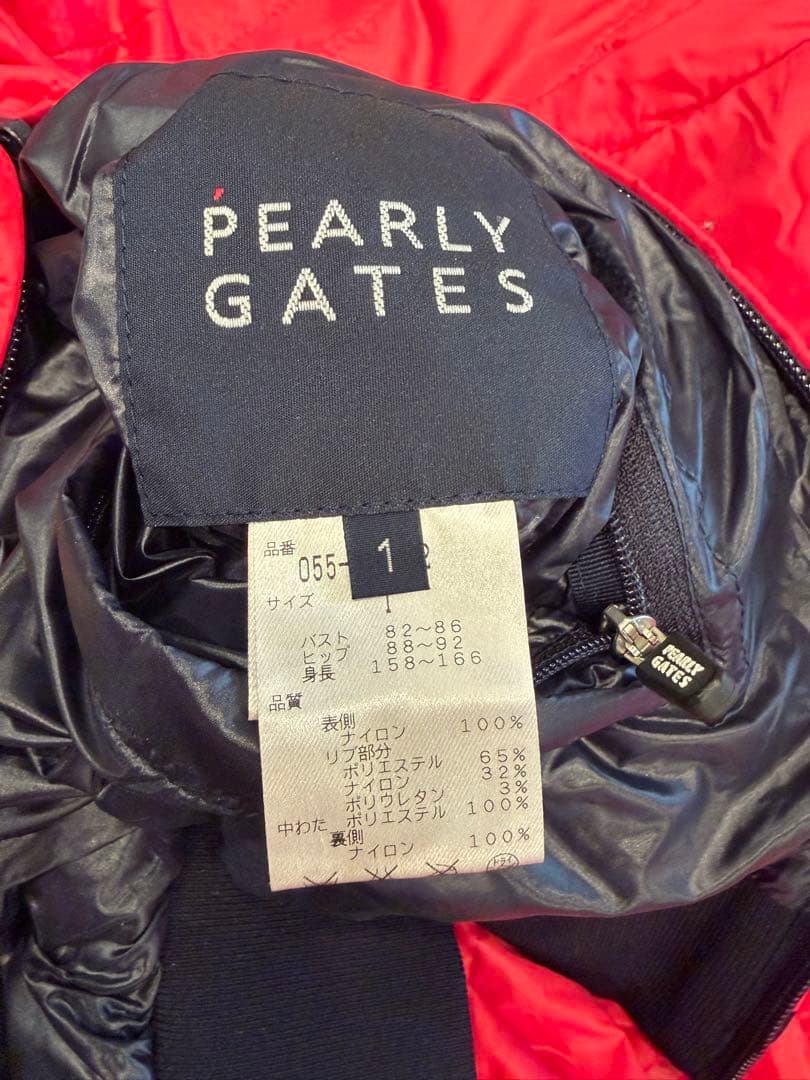 パーリーゲイツRady トップス 89 赤腕がファスナーで取れベストにも