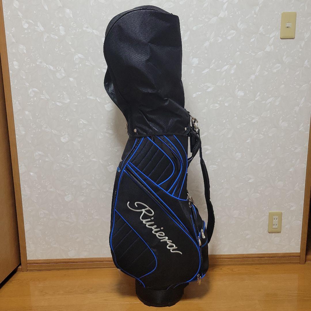 Riviera キャディバッグ 黒と青　リビエラ