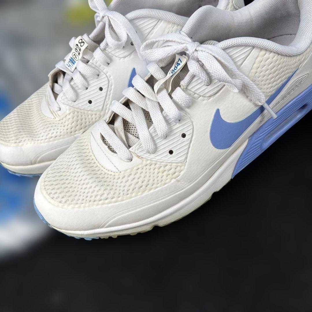 美品ナイキエアマックス90Gゴルフシューズ27.5センチスパイクレス人気カラー