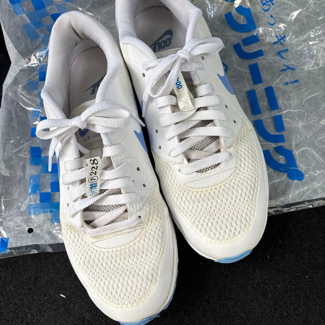 美品ナイキエアマックス90Gゴルフシューズ27.5センチスパイクレス人気カラー