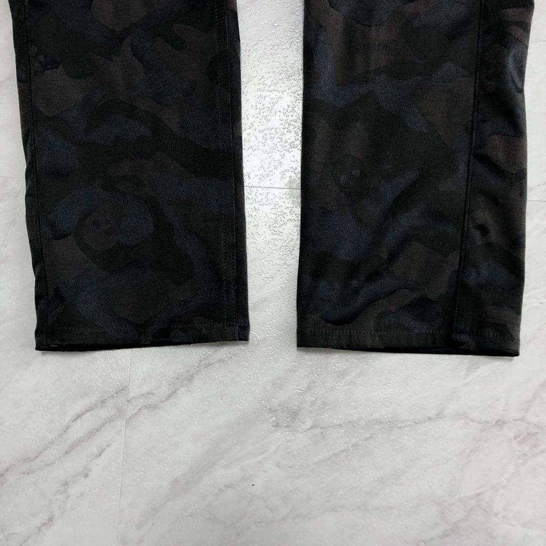 【美品】MARK&LONA パンツ カモフラ スカル ストレッチ ブラック S