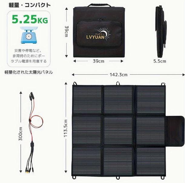 0413 軽量 200W ソーラーパネル 高効率 折畳 人気モデル ブランド品