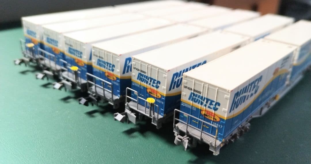 Nゲージ コキ106.107(UF42A-3000コンテナ積 ㈱ランテック)６両