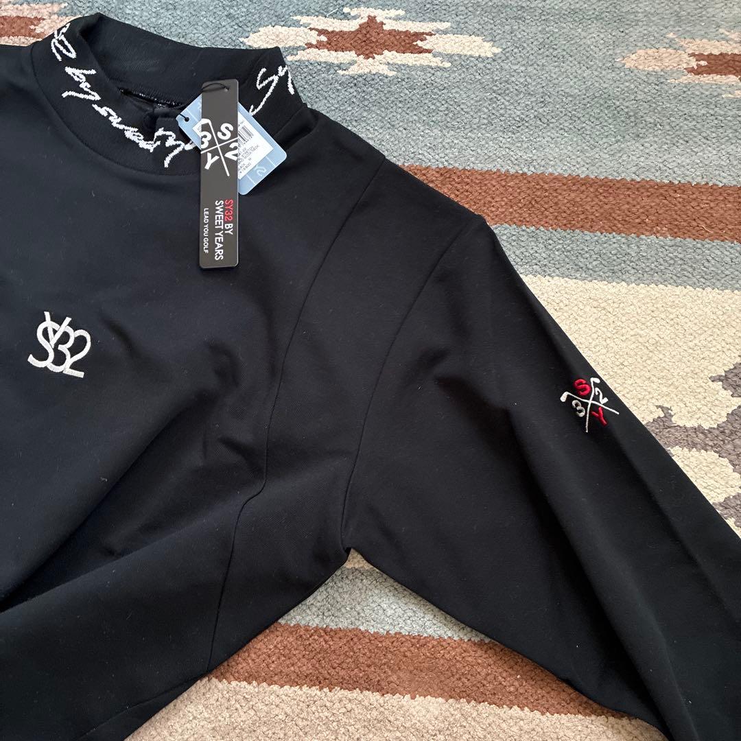 新品　sy32 ゴルフ ミラノモックネック長袖シャツ　Mサイズ