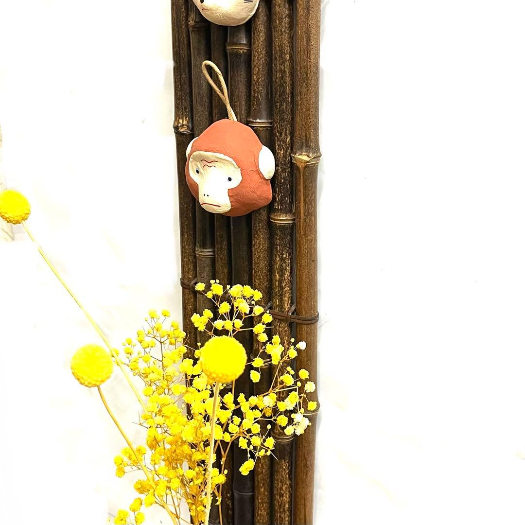 希少・時代物■黒竹　垂撥（すいはつ）7本組・掛け花器・茶道具・竹工芸・インテリア