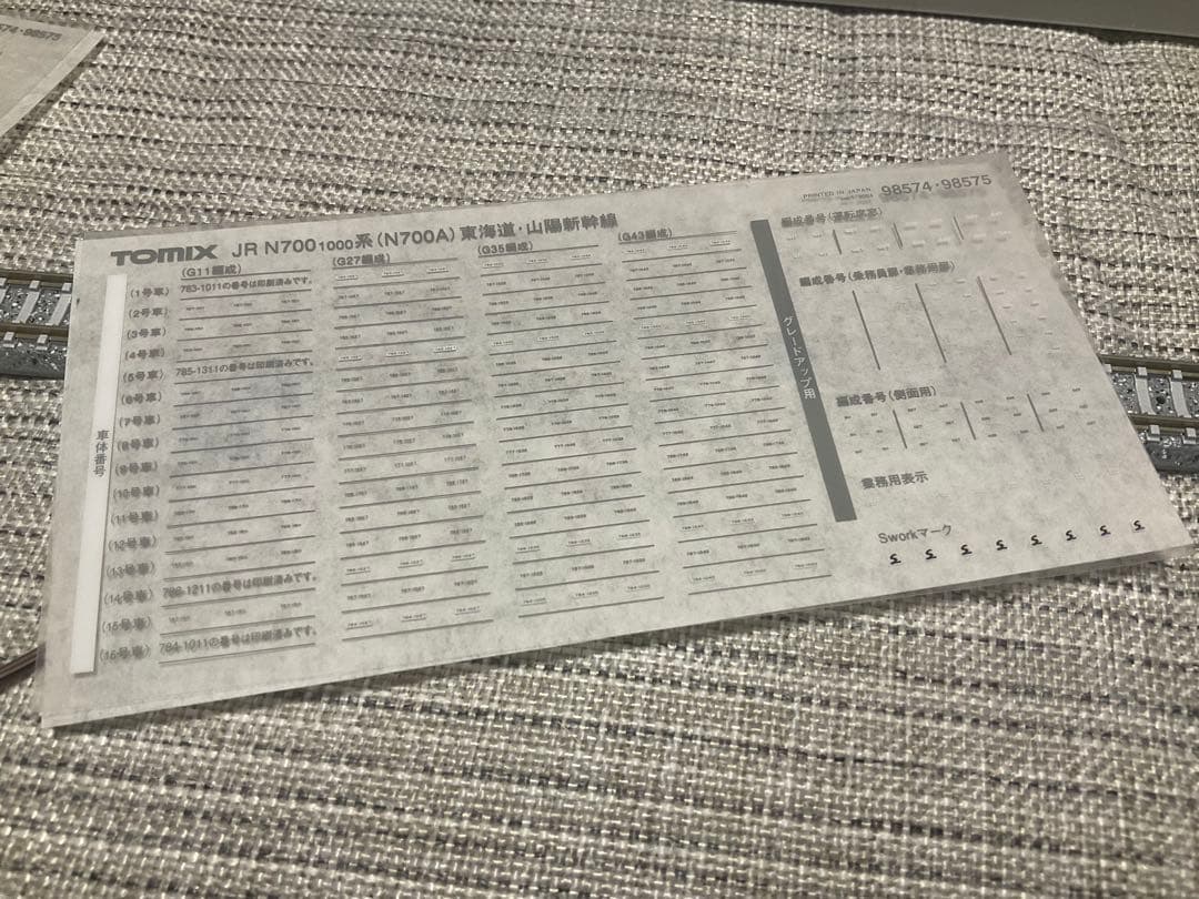 TOMIX JR N700系新幹線 16両編成セット jr東海　nゲージ