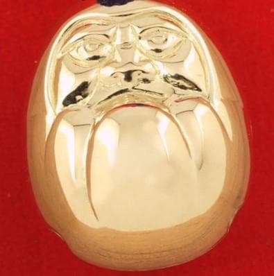 だるま 御守り ペンダントトップ K18 ＊ 縁起物