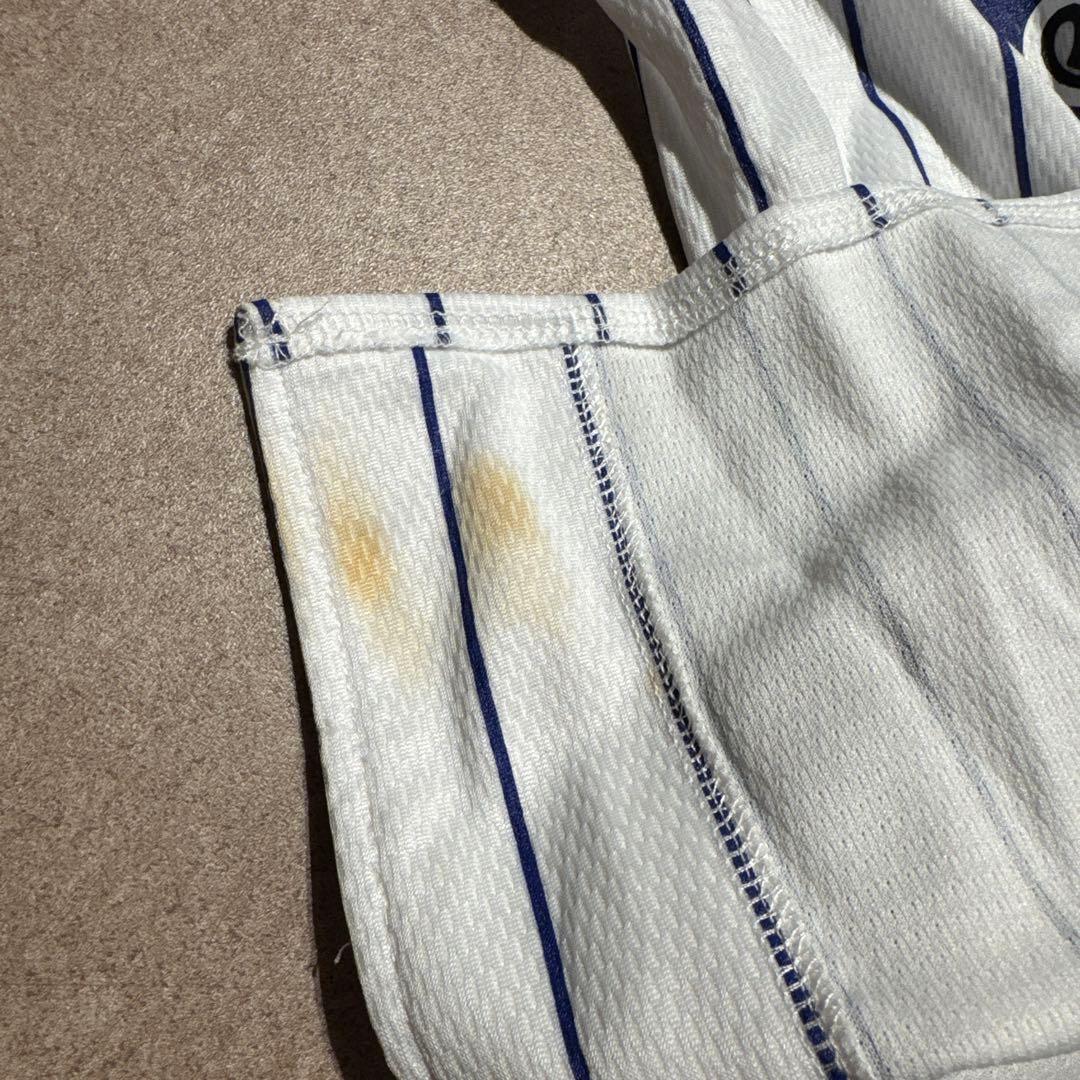 横浜ベイスターズ　多村仁志　ユニフォーム　ベースボールシャツ　野球　ストライプ