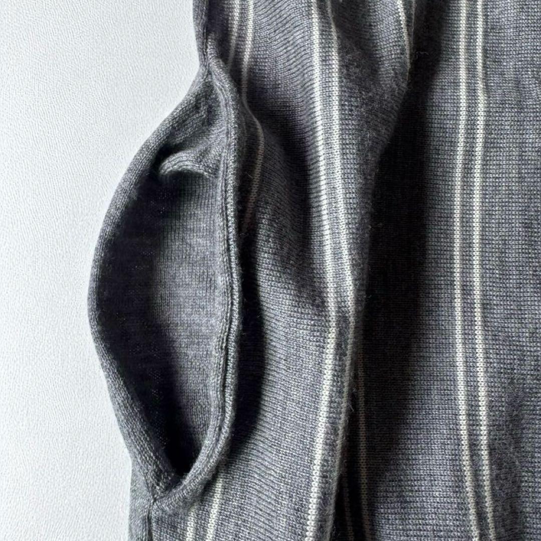 美品✨ビームスゴルフ　ストライプ　ニットブルゾン　ワッペン　刺繍　ジャケット