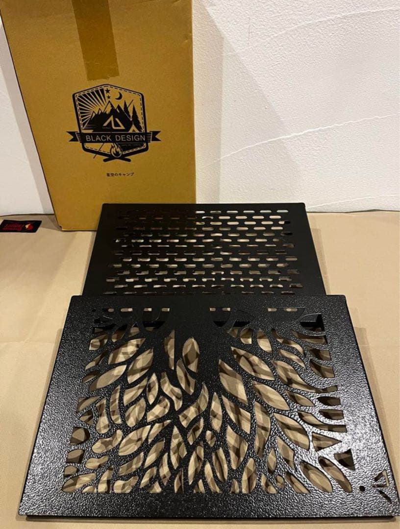 [BLACK DESIGN] 　アイアンプレート　2枚セット　ツリー&ノーマル