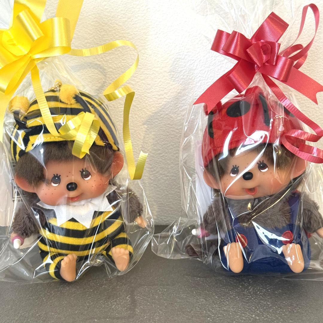 モンチッチ 顔でかSSキーチェーン 2点セット（ミツバチ／てんとう虫）