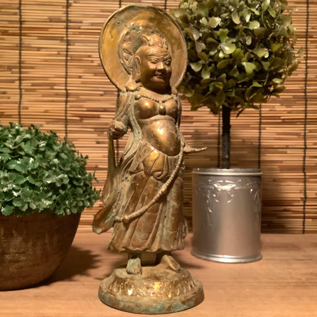 中国明・天界六道「守護尊天部神像」天部・護法善神・四天王・神将・黄銅・出土