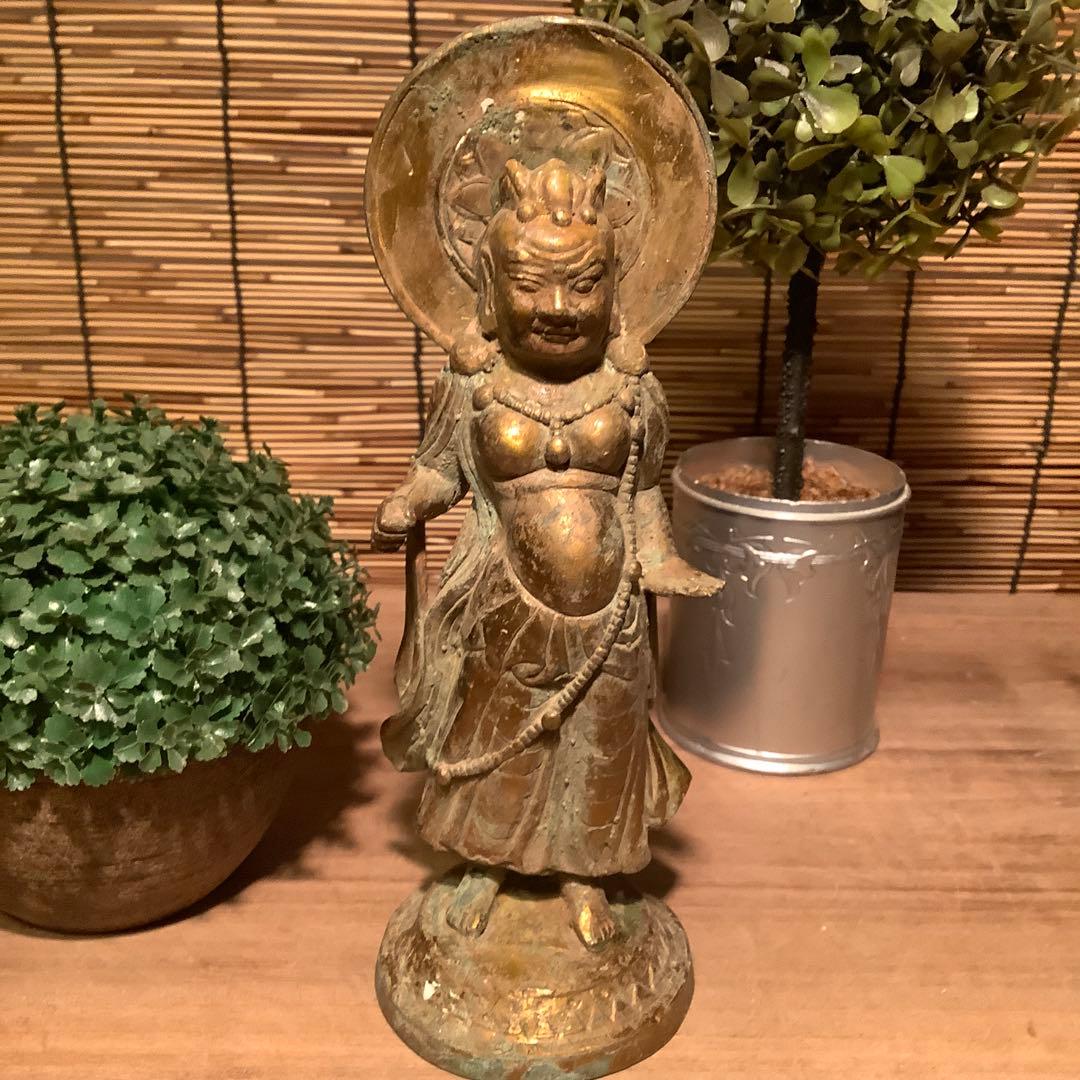 中国明・天界六道「守護尊天部神像」天部・護法善神・四天王・神将・黄銅・出土