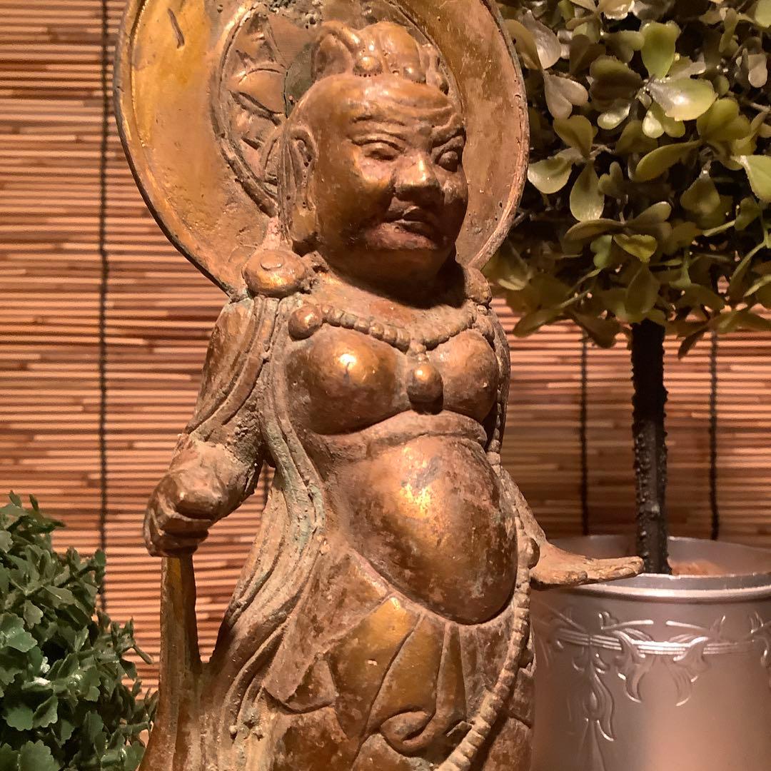 中国明・天界六道「守護尊天部神像」天部・護法善神・四天王・神将・黄銅・出土