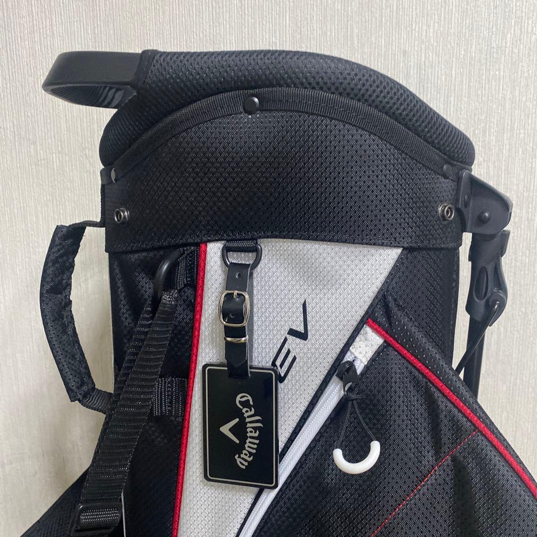 CHEV キャディバッグ 黒/白/赤