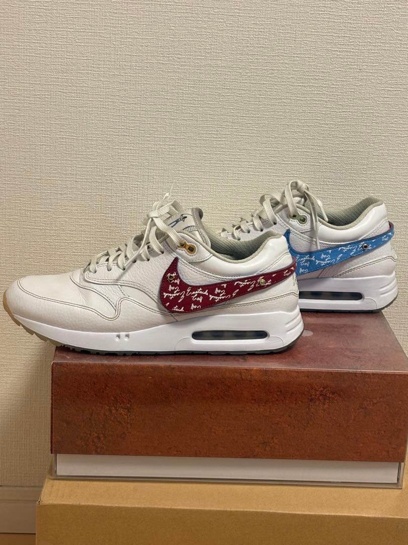 イーストサイドゴルフNike Air Max 1 ホワイト/バーガンディ/ブルー