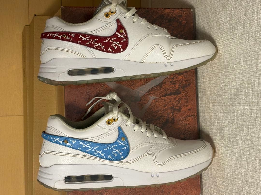 イーストサイドゴルフNike Air Max 1 ホワイト/バーガンディ/ブルー