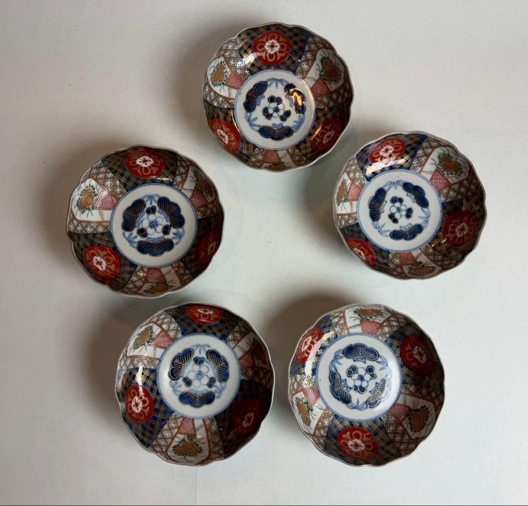 古伊万里　皿　装飾　赤絵　5枚