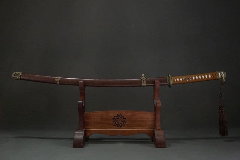 【ブラウン】98式軍刀 武具　刀装具　日本刀 模造刀 居合刀 武蔵 指揮 鋼刀