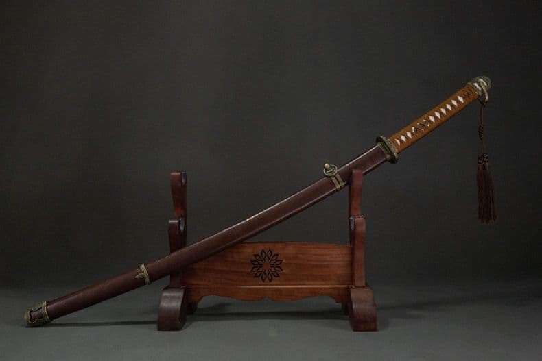 【ブラウン】98式軍刀 武具　刀装具　日本刀 模造刀 居合刀 武蔵 指揮 鋼刀