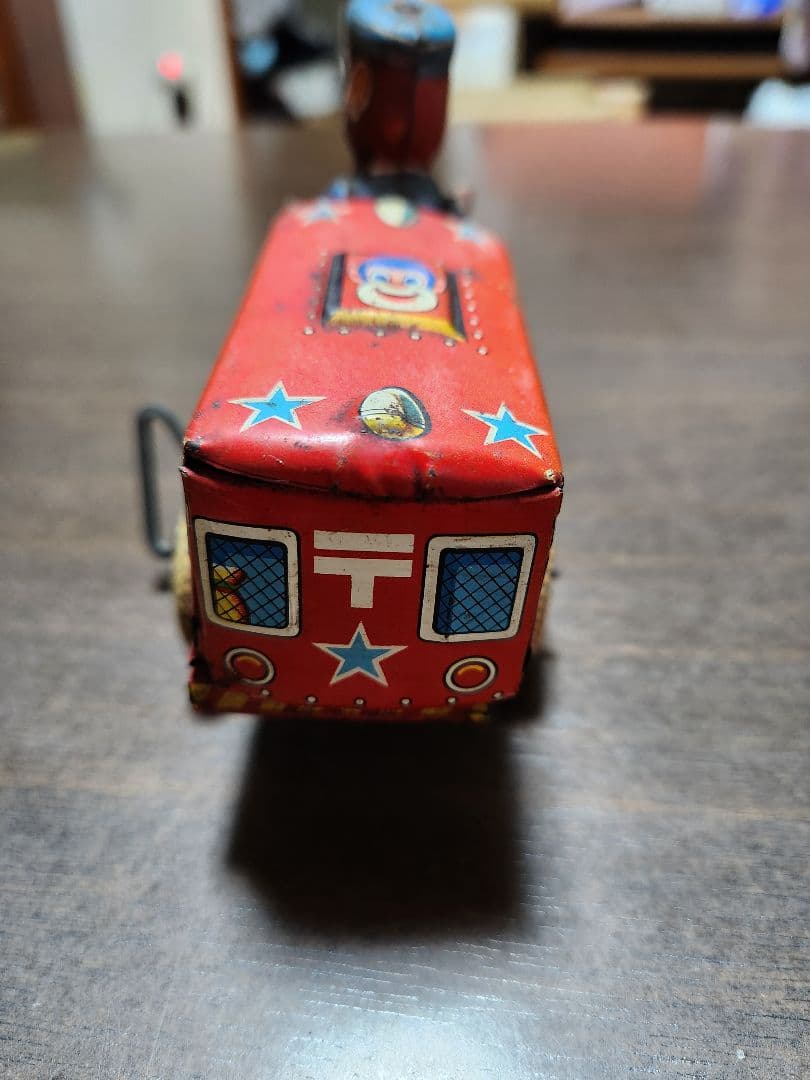 ブリキのオモチャ　レトロ郵便配達車 手動巻き式