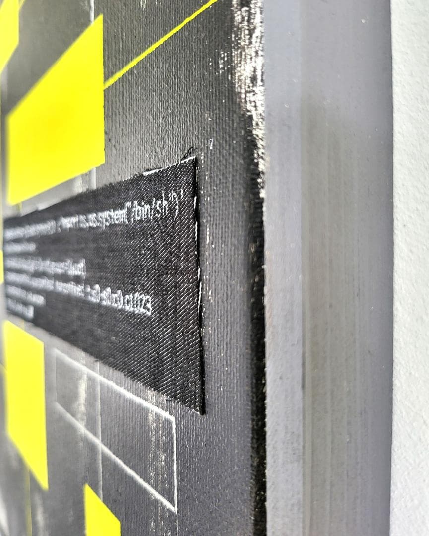 デジタル'85 / 抽象画 キャンバス 額セット 44×32㎝ 原画1点のみ