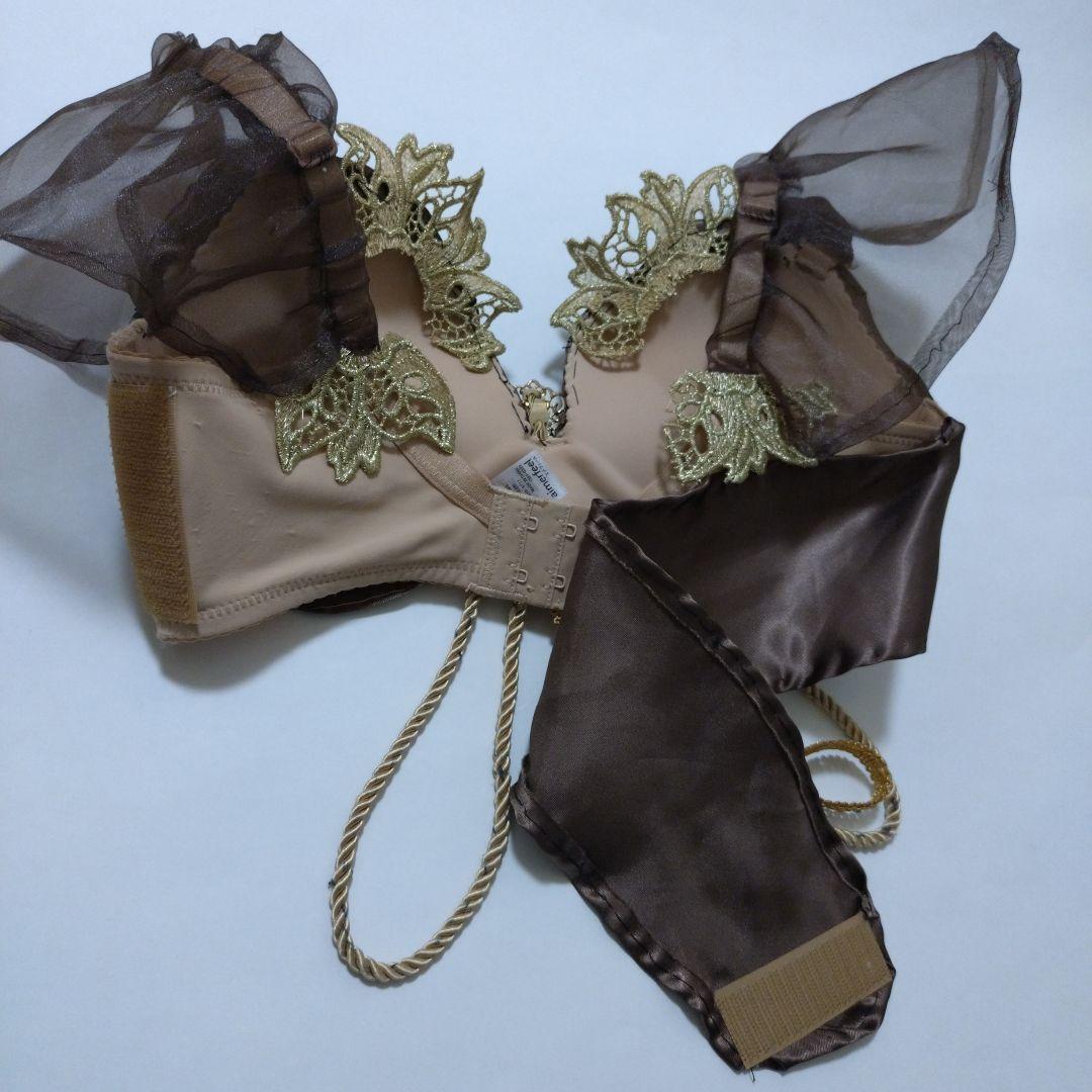 ベリーダンス セットアップ 衣装　ブラウン　サテン　茶色　ブラベルト