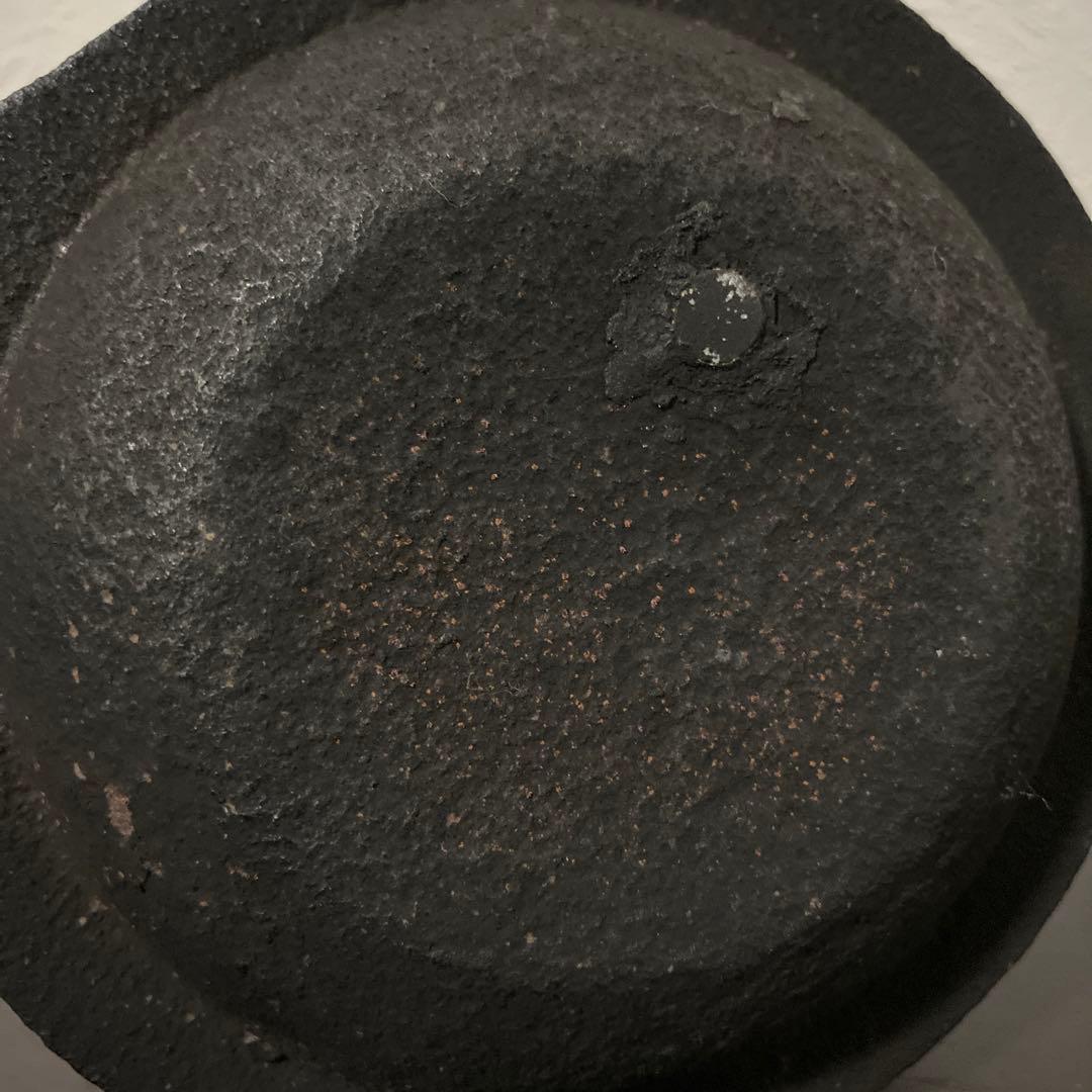 龍文堂造 葛谷高彫富士形 羽付鉄瓶 小振 煎茶道具