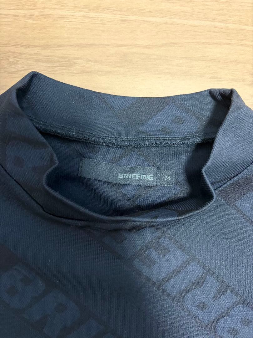 BRIEFING ブラック Mサイズ モックネックシャツ BRG233M01