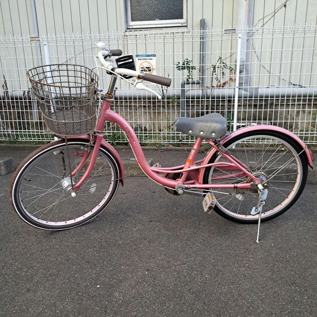 20インチ　子供用自転車 ピンク 前カゴ付き