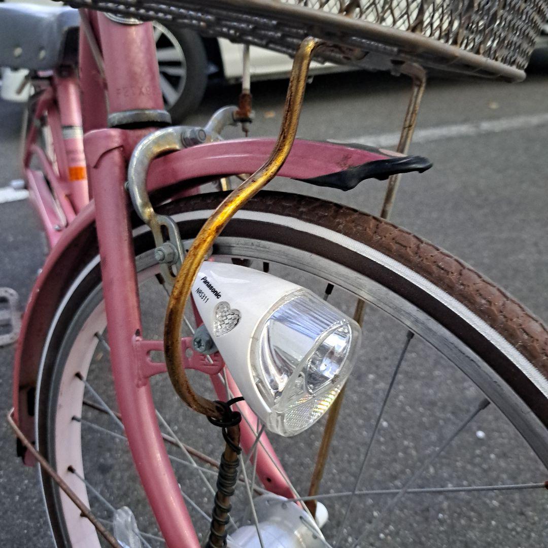 20インチ　子供用自転車 ピンク 前カゴ付き