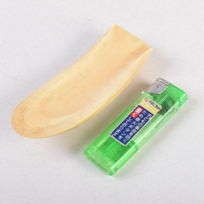 煎茶道具　熊野名産　マッコウクジラ　鯨歯彫刻　茶匙　茶合　共箱　D　9051