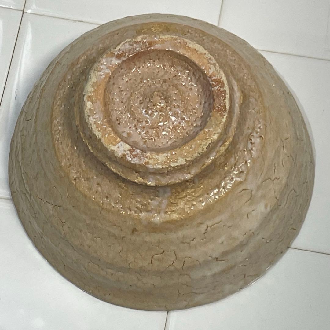 茶道具 茶碗★茶盌 萩焼★北浜山 渋谷泥詩 作★木箱、共布あり★茶わん 食器 ②