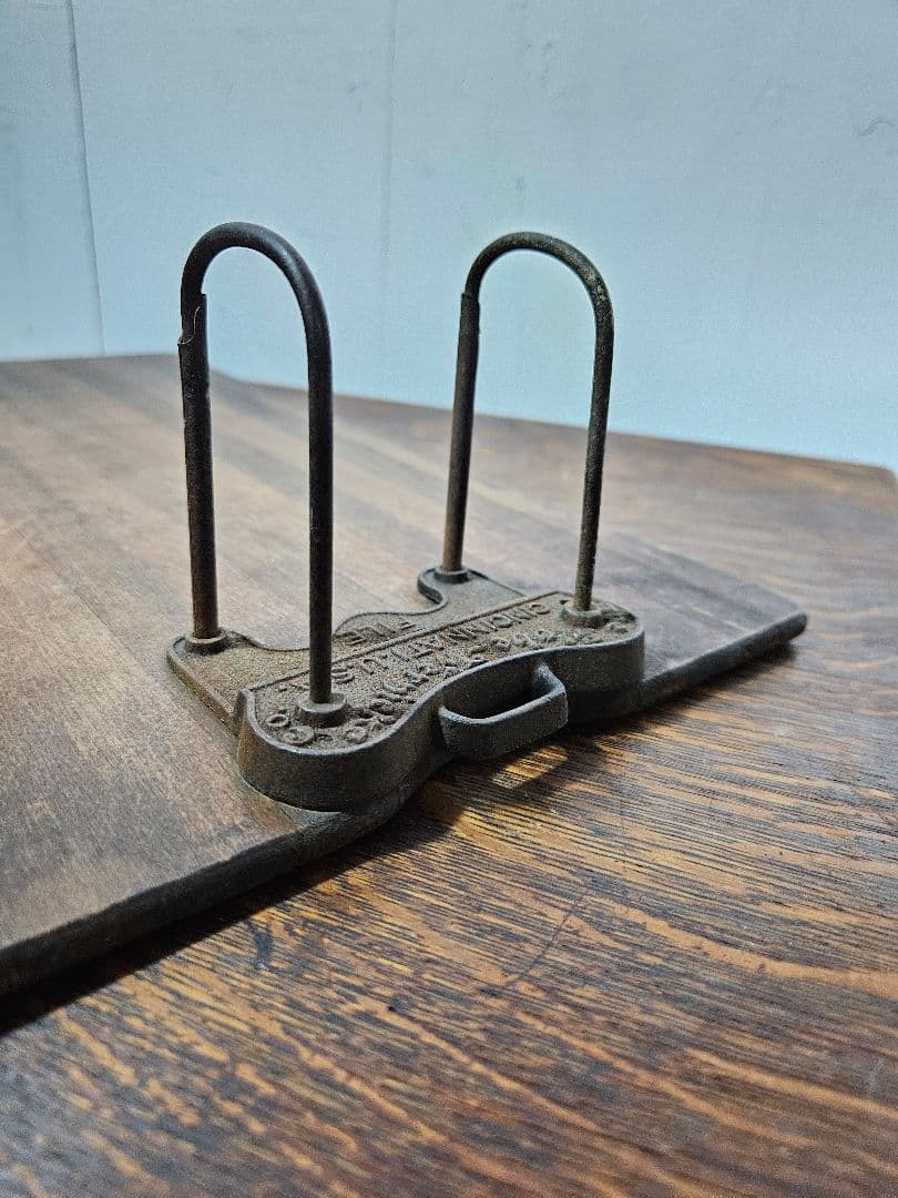 USAアンティーク ファイルボード 店舗什器 メニュー板 木製×アイアン