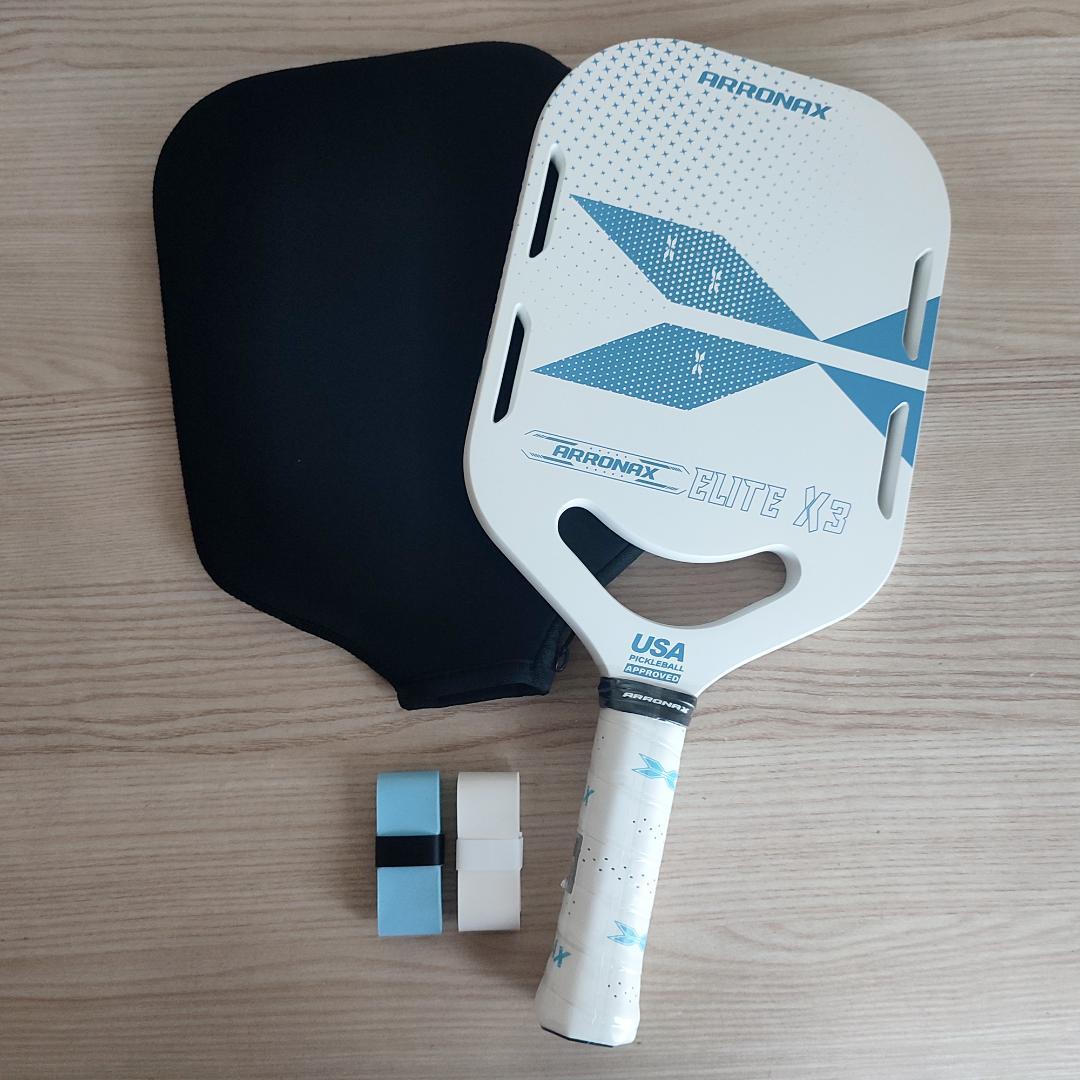 ARRONAX ELITE X3 ピックルボール パドル エッジレス 白 ブルー