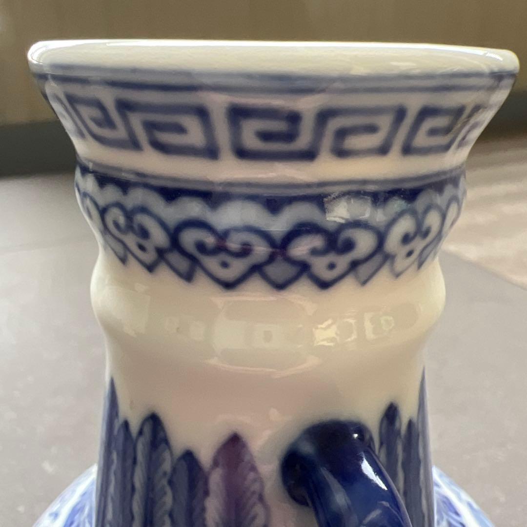 中国青花 染付 双耳瓶 花瓶 壺 陶磁器 古美術