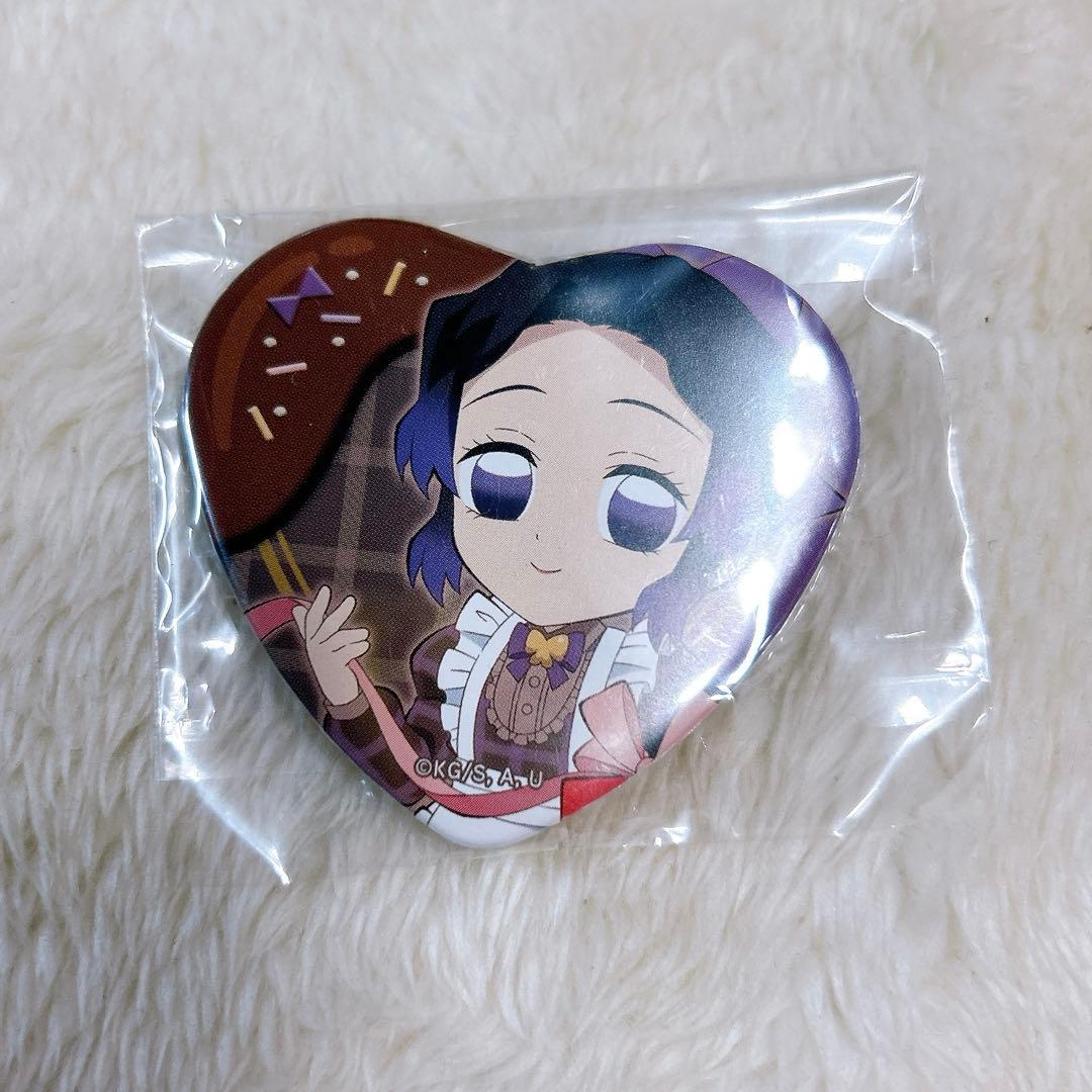 【未使用】鬼滅の刃 バレンタイン 2023 ハート型 缶バッジ 胡蝶しのぶ