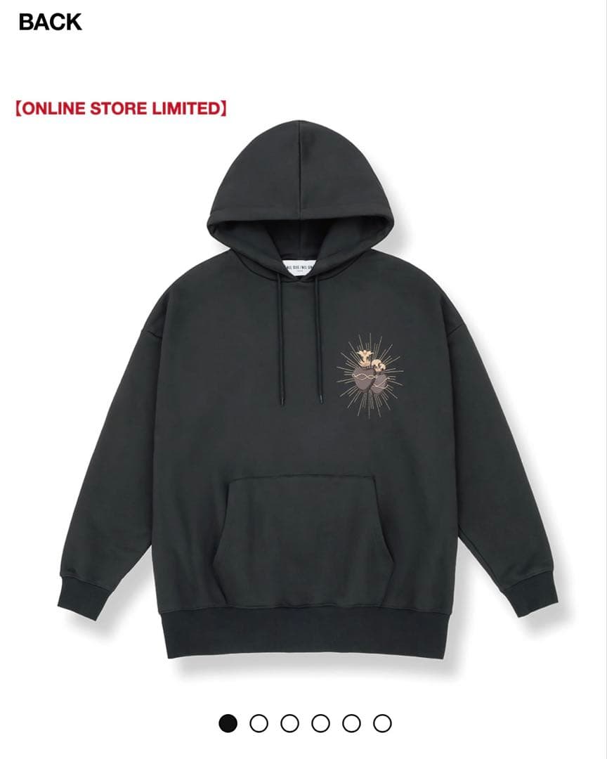 NIL DUE/NIL UN ACT10 エンブロイダリーハートフーディー