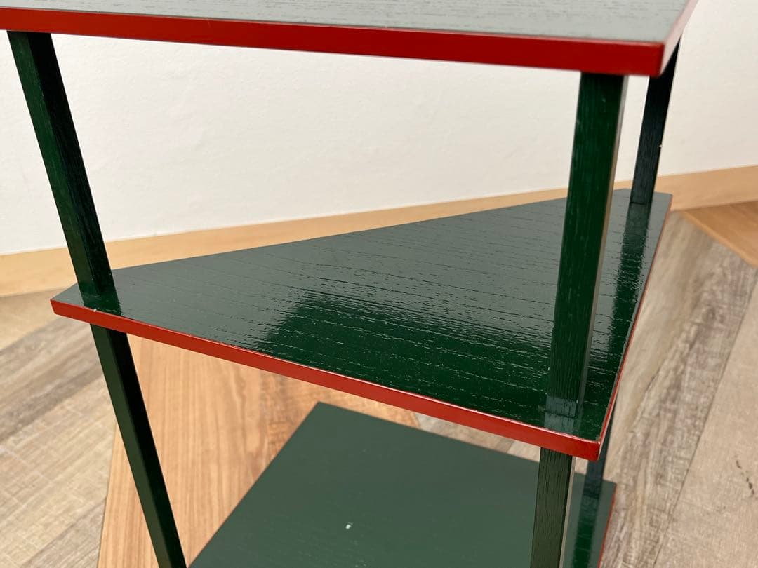 藪内流 帛紗棚 青漆爪紅 紙箱 茶道具