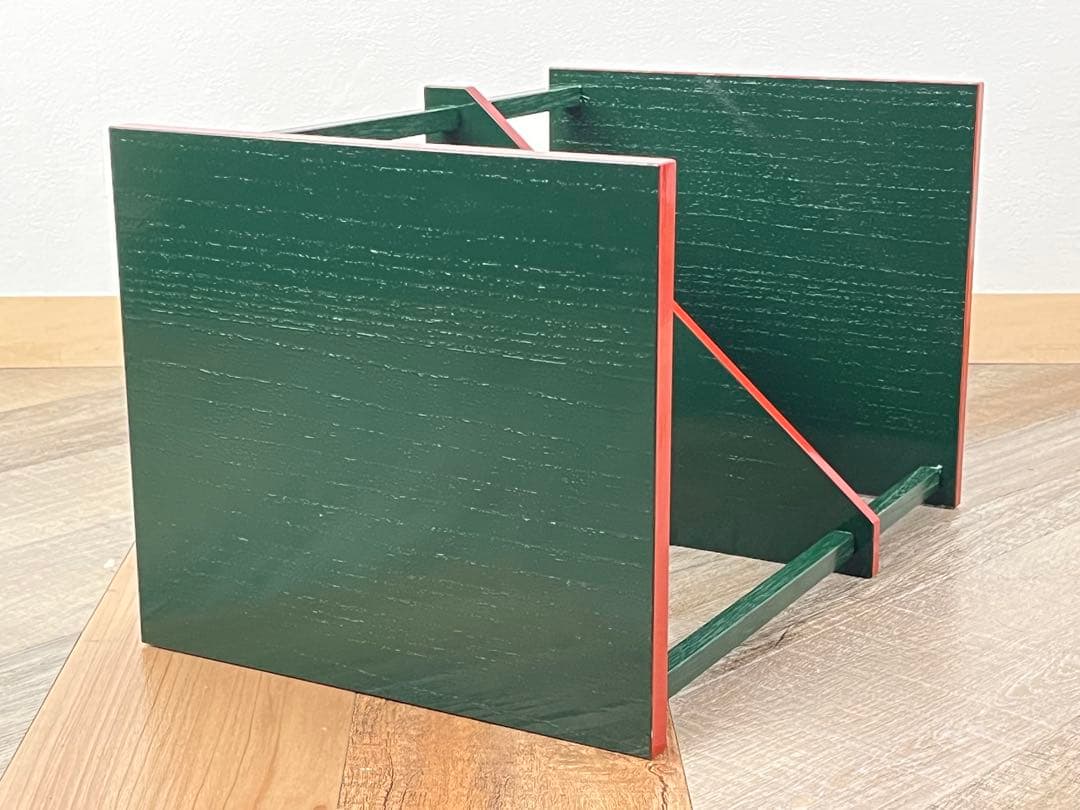 藪内流 帛紗棚 青漆爪紅 紙箱 茶道具