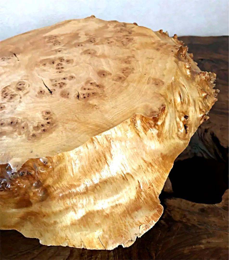 三足 高台 天然木 玉杢 葡萄杢 花台 香台 盆栽台