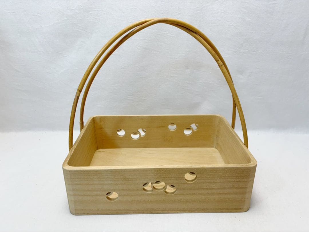 未使用 茶道具 桐 一燈好写 つぼつぼ透かし 手持ち莨盆 喫煙具 木工芸 紙箱