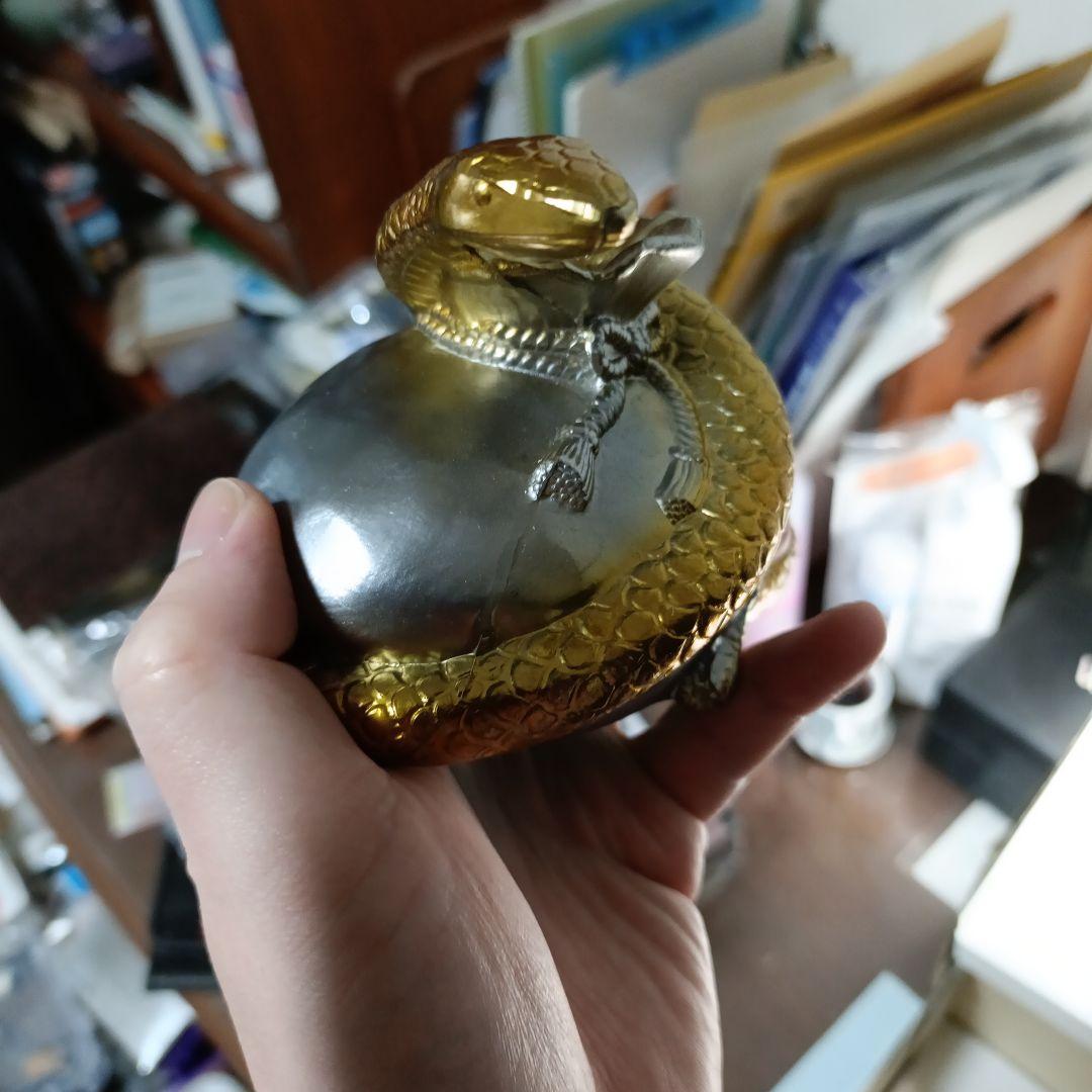 美術鮮物 金色の彫刻　大蛇モチーフ