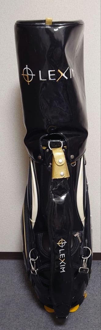 LEXIM キャディバッグ ブラック・ゴールド　スタンド付き❗️