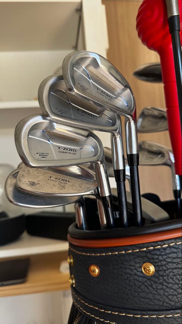 DAKS キャディバッグ 黒 ゴルフクラブセット付き