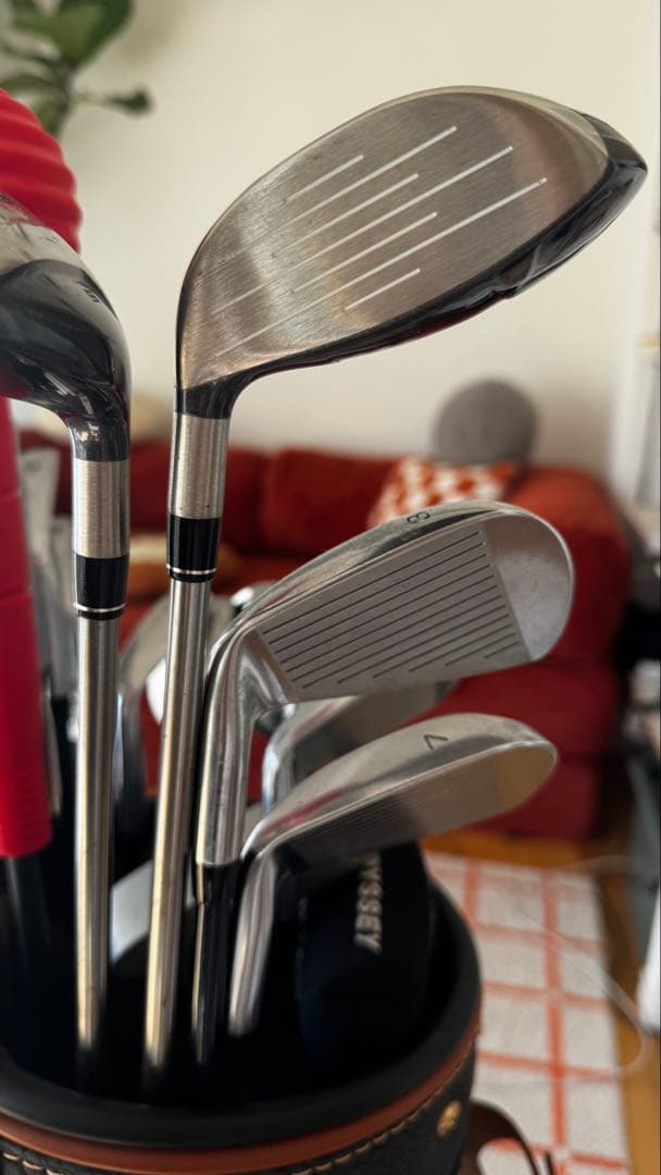 DAKS キャディバッグ 黒 ゴルフクラブセット付き