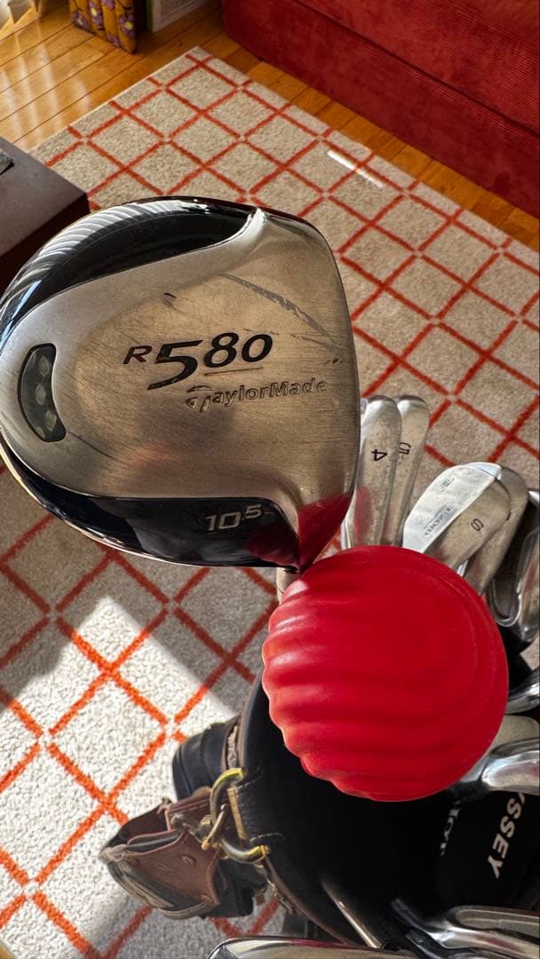 DAKS キャディバッグ 黒 ゴルフクラブセット付き