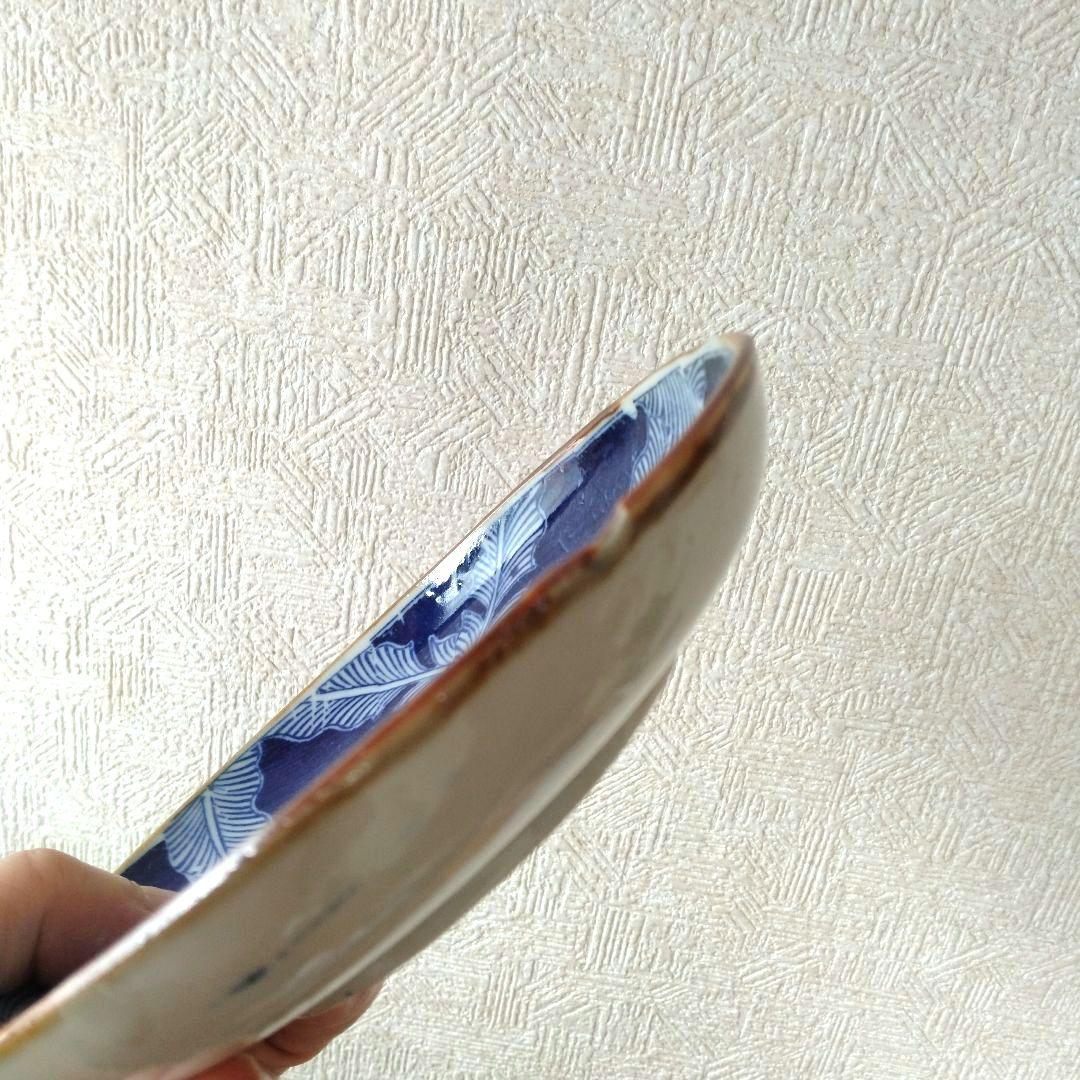 古伊万里明治印判芭蕉文平皿五客